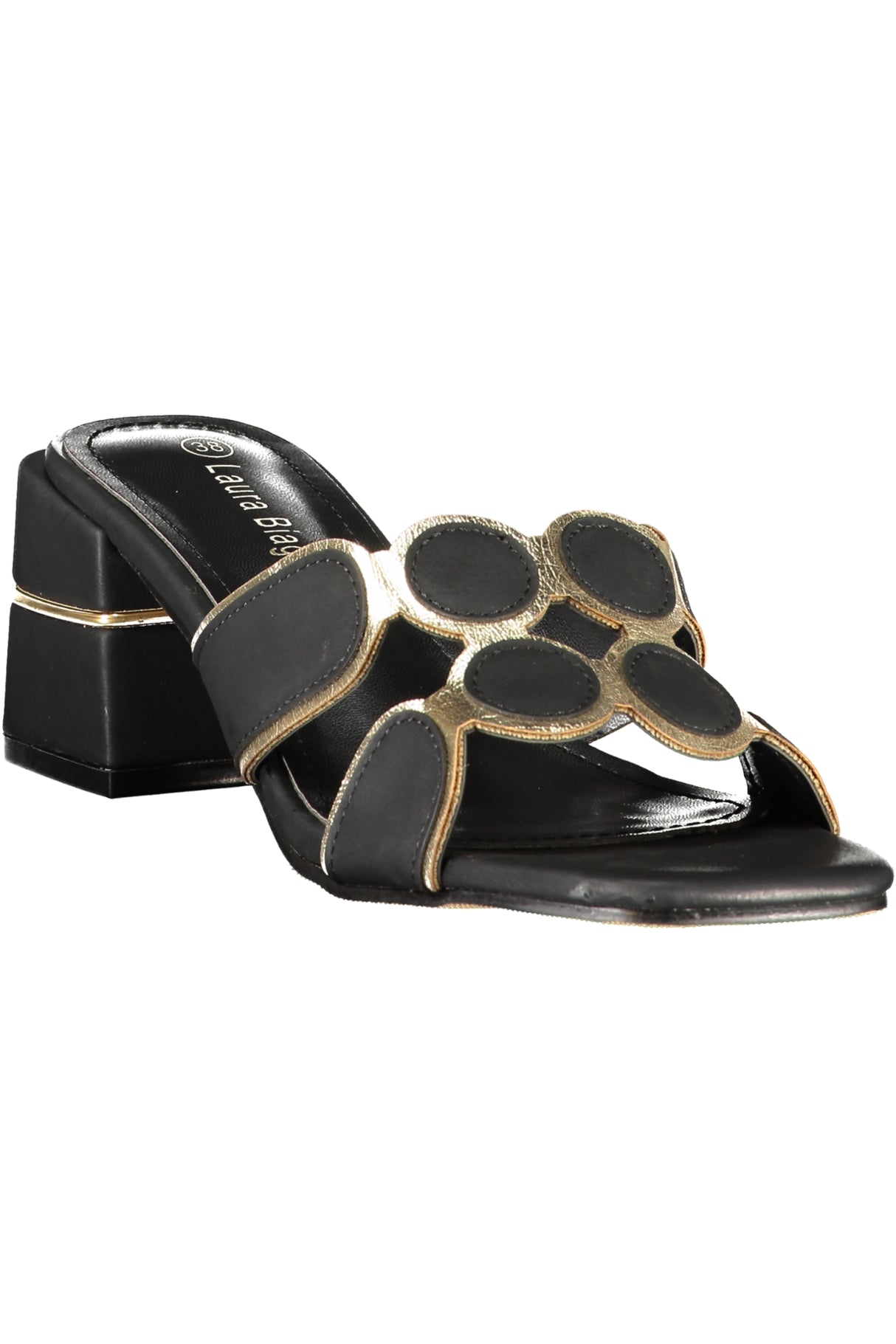 LAURA BIAGIOTTI WOMEN'S BLACK SANDALS