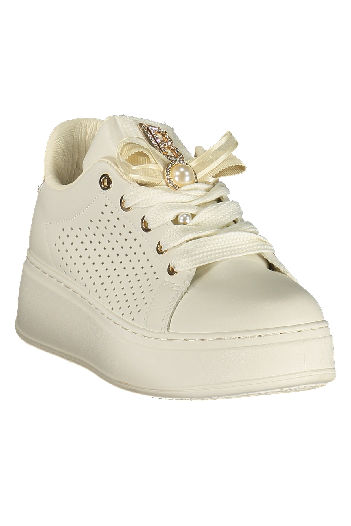 LAURA BIAGIOTTI WOMEN'S WHITE SPORTS SHOES