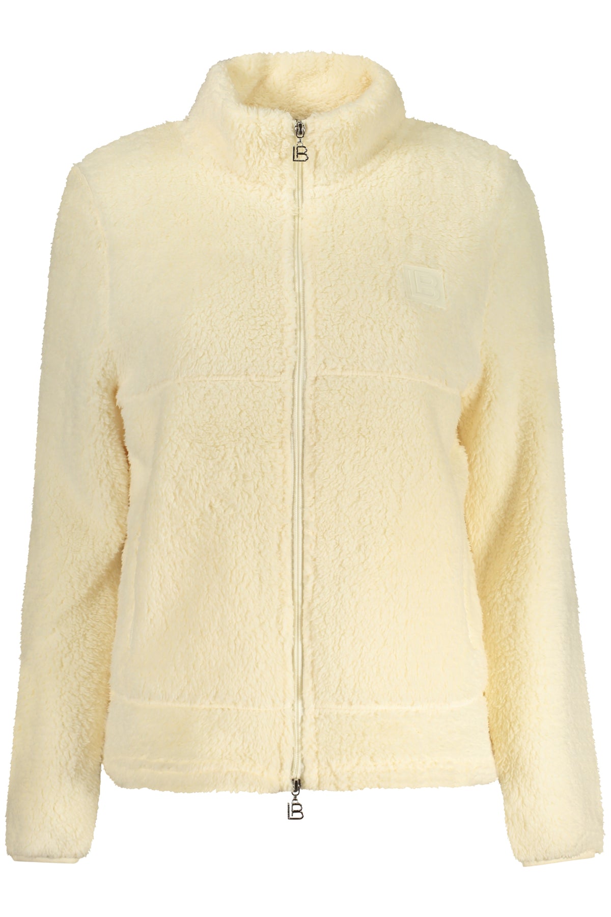 LAURA BIAGIOTTI WOMEN'S BEIGE ZIP-UP SWEATSHIRT