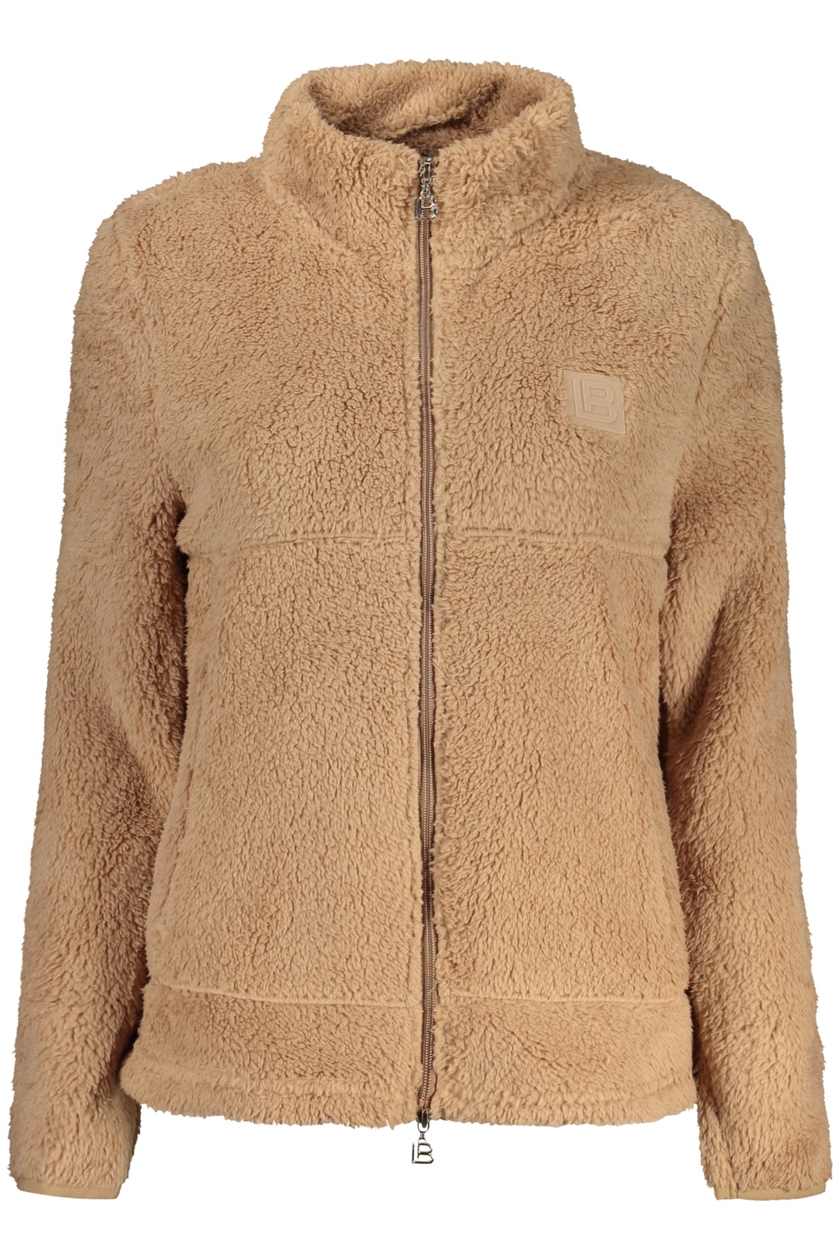 LAURA BIAGIOTTI WOMEN'S BROWN ZIP-UP SWEATSHIRT