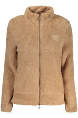 LAURA BIAGIOTTI WOMEN'S BROWN ZIP-UP SWEATSHIRT