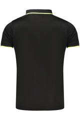 LOTTO MEN'S BLACK SHORT-SLEEVED POLO SHIRT