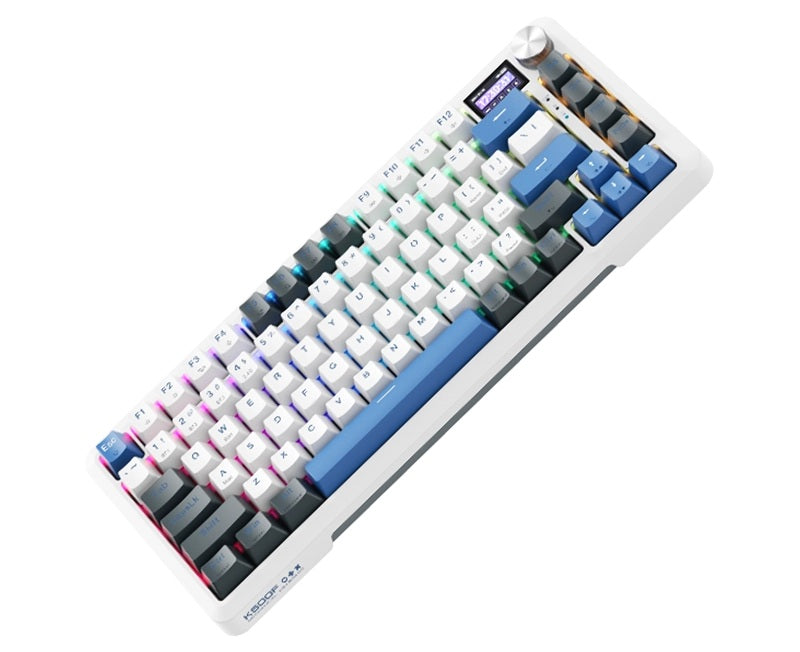 Machenike Wireless Gaming Keyboard ,Wired,Bluetooth,2.4G, Linear Silver Switches,4000 mAh battery, K500F-B81