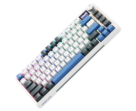 Machenike Wireless Gaming Keyboard ,Wired,Bluetooth,2.4G, Linear Silver Switches,4000 mAh battery, K500F-B81