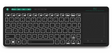 Rii Mini Keyboard Wireless 2.4GHz & Bluetooth with Large Touchpad & Media Keys RGB RT518S
