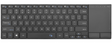 Rii Mini Keyboard Wireless 2.4GHz & Bluetooth with Large Touchpad & Media Keys Stainless Steel RT721