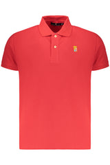 MEN'S RED NAVY SHORT-SLEEVE POLO SHIRT