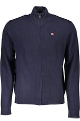 NAPAPIJRI MEN'S BLUE CARDIGAN