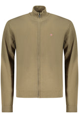 NAPAPIJRI MEN'S GREEN CARDIGAN