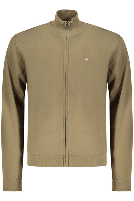 NAPAPIJRI MEN'S GREEN CARDIGAN