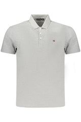 NAPAPIJRI MEN'S SHORT-SLEEVE POLO SHIRT, GREY