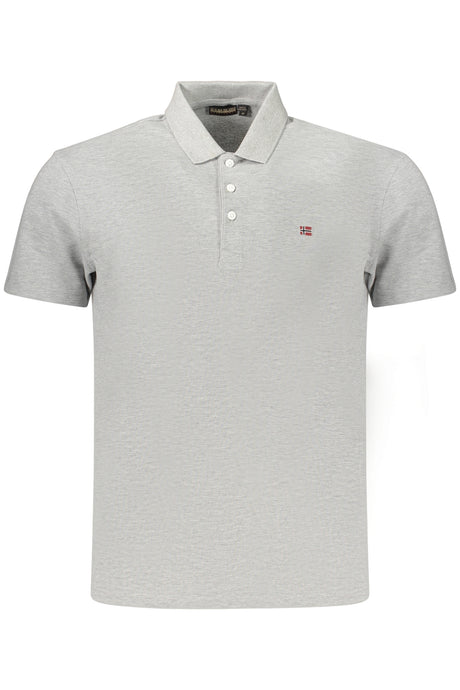 NAPAPIJRI MEN'S SHORT-SLEEVE POLO SHIRT, GREY