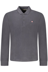 NAPAPIJRI MEN'S LONG-SLEEVED POLO SHIRT BLACK