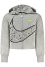 NIKE ZIPPED SWEATSHIRT FOR GIRLS, GREY