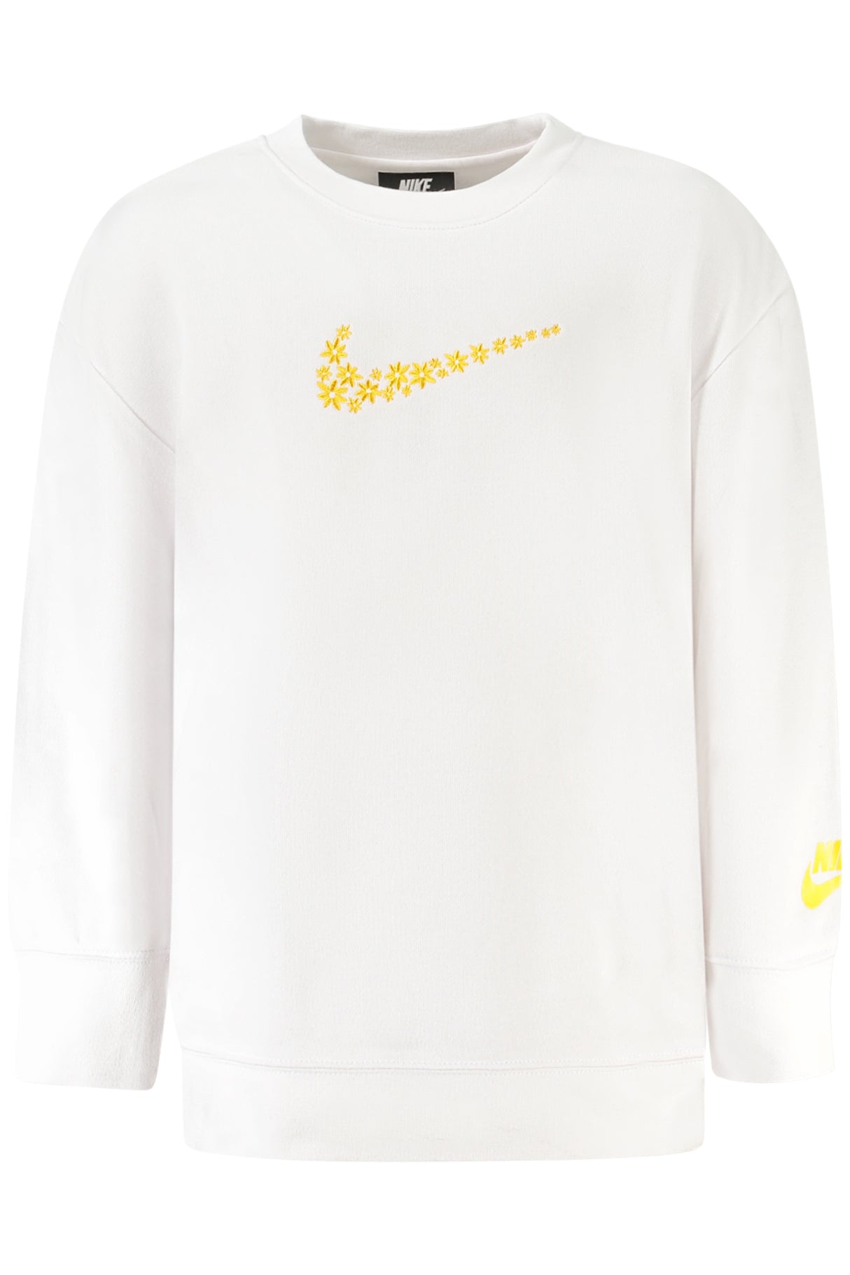 NIKE KIDS' WHITE ZIP-UP SWEATSHIRT
