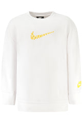 NIKE KIDS' WHITE ZIP-UP SWEATSHIRT