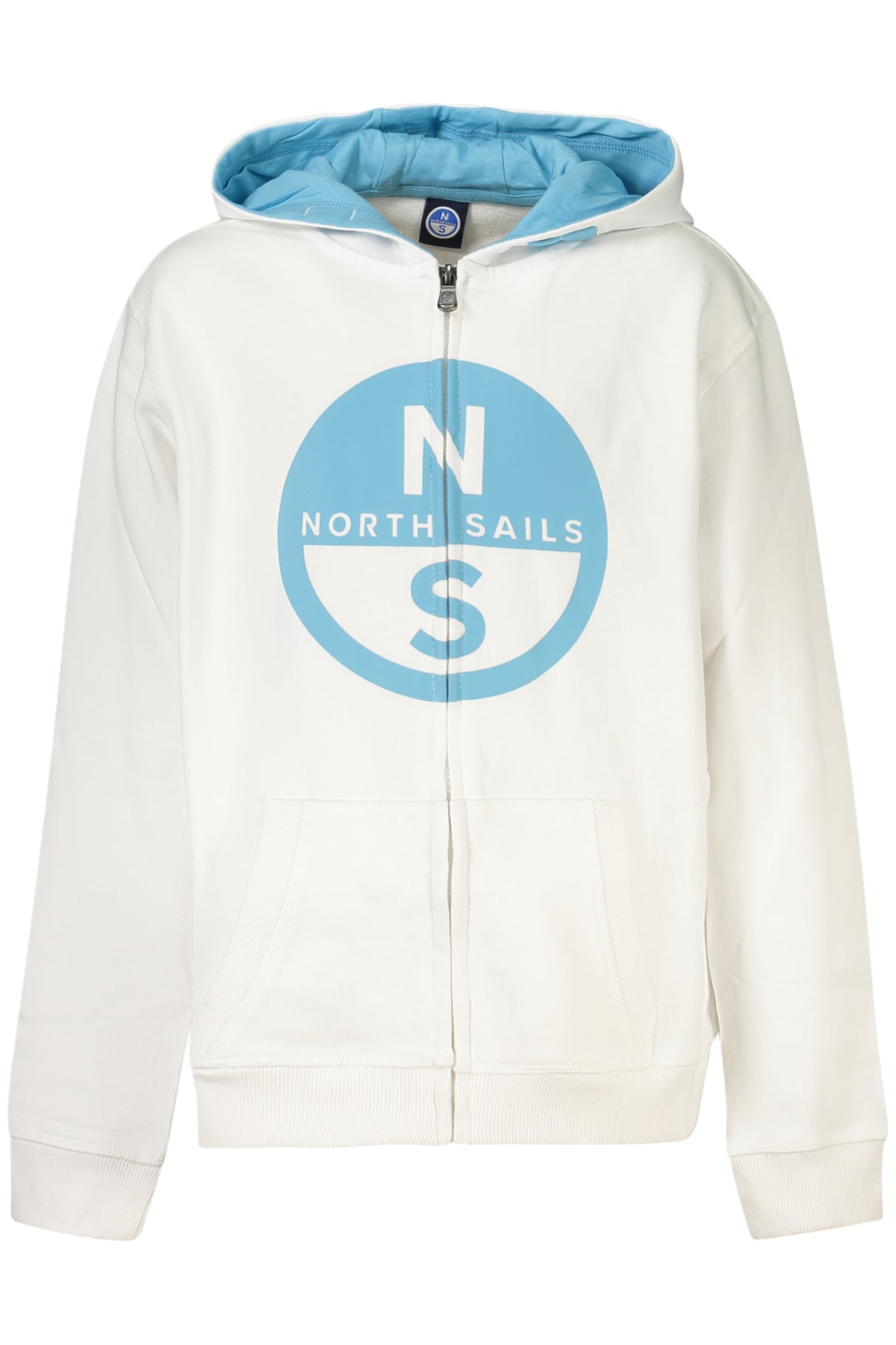 NORTH SAILS CHILDREN'S WHITE ZIP-UP SWEATSHIRT