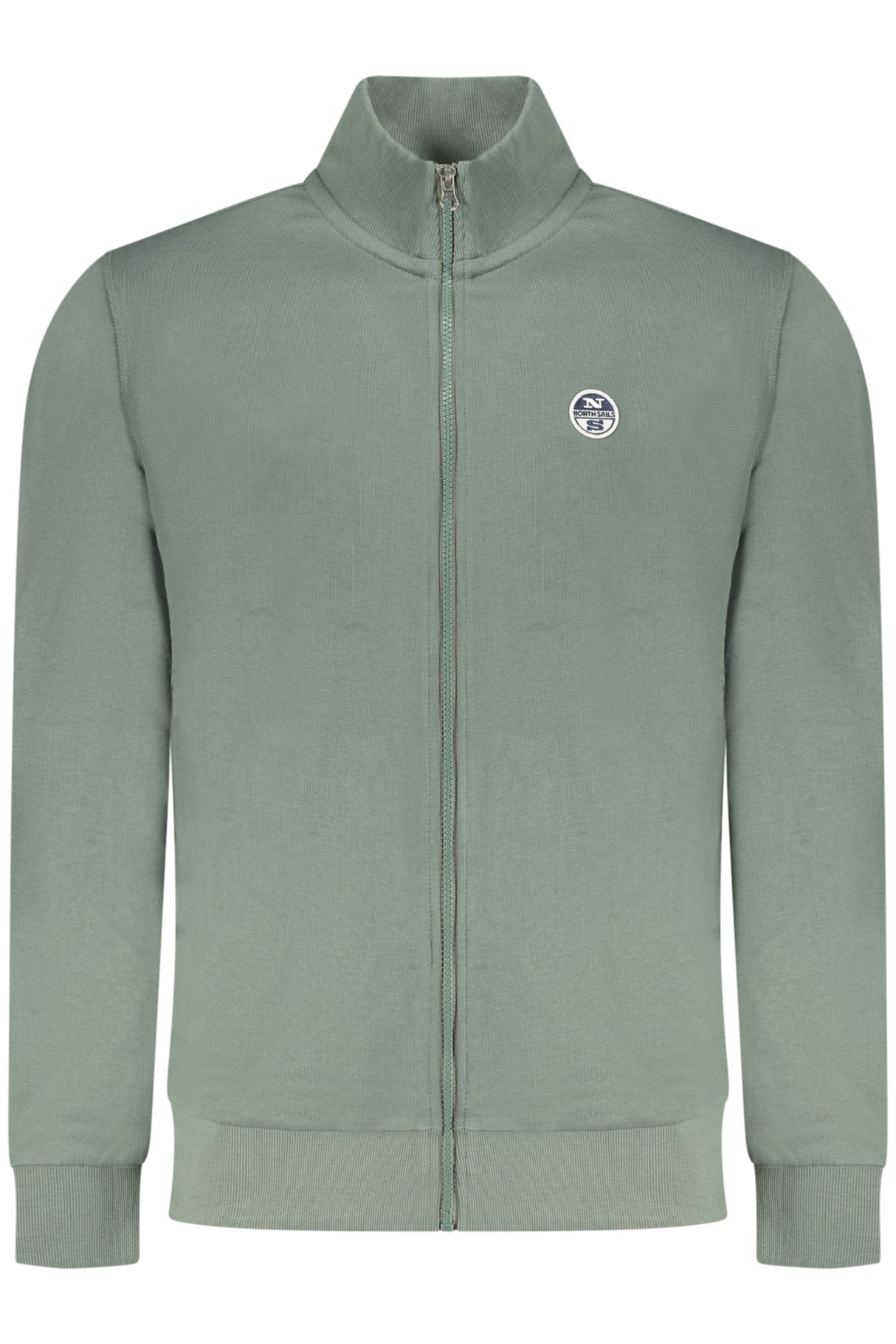 NORTH SAILS MEN'S GREEN ZIP-UP SWEATSHIRT