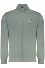 NORTH SAILS MEN'S GREEN ZIP-UP SWEATSHIRT