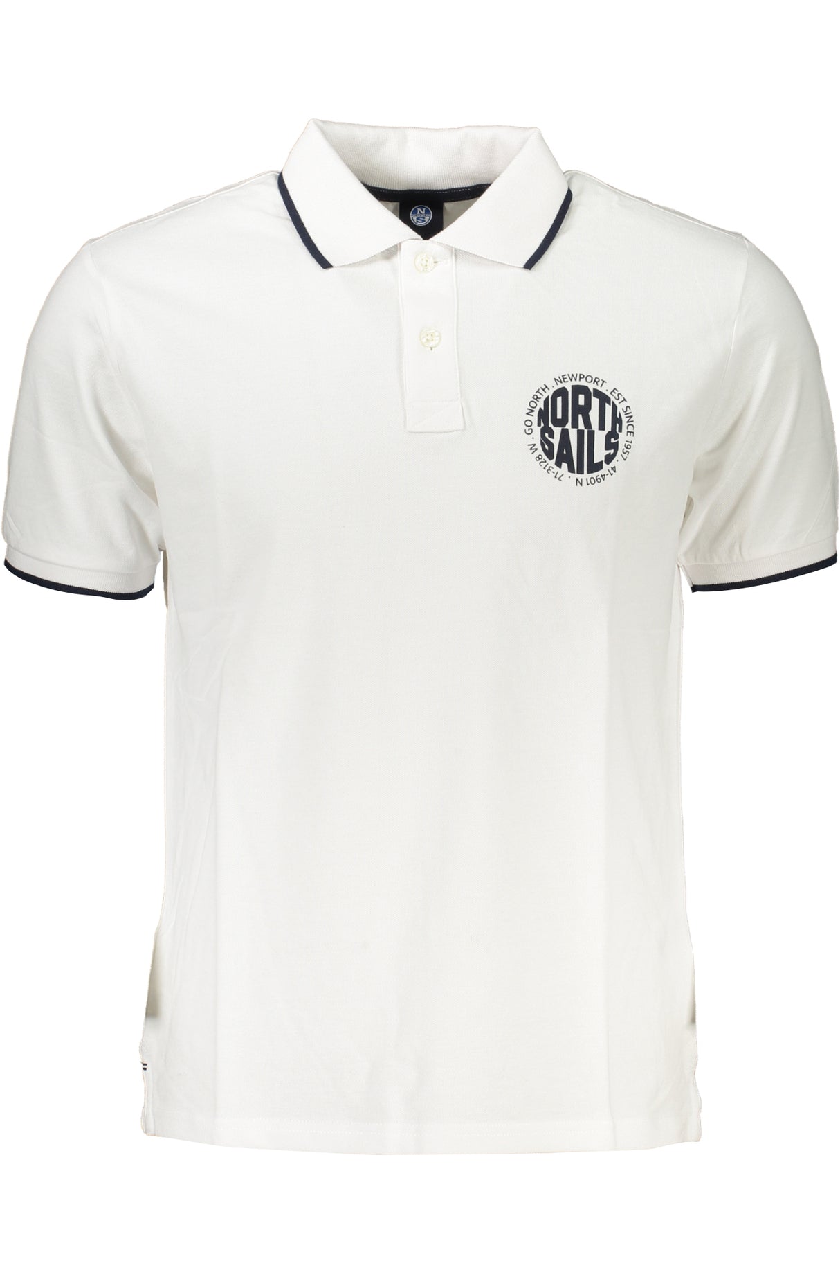NORTH SAILS MEN'S WHITE SHORT SLEEVED POLO SHIRT