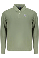 NORTH SAILS MEN'S LONG-SLEEVED POLO SHIRT, GREEN