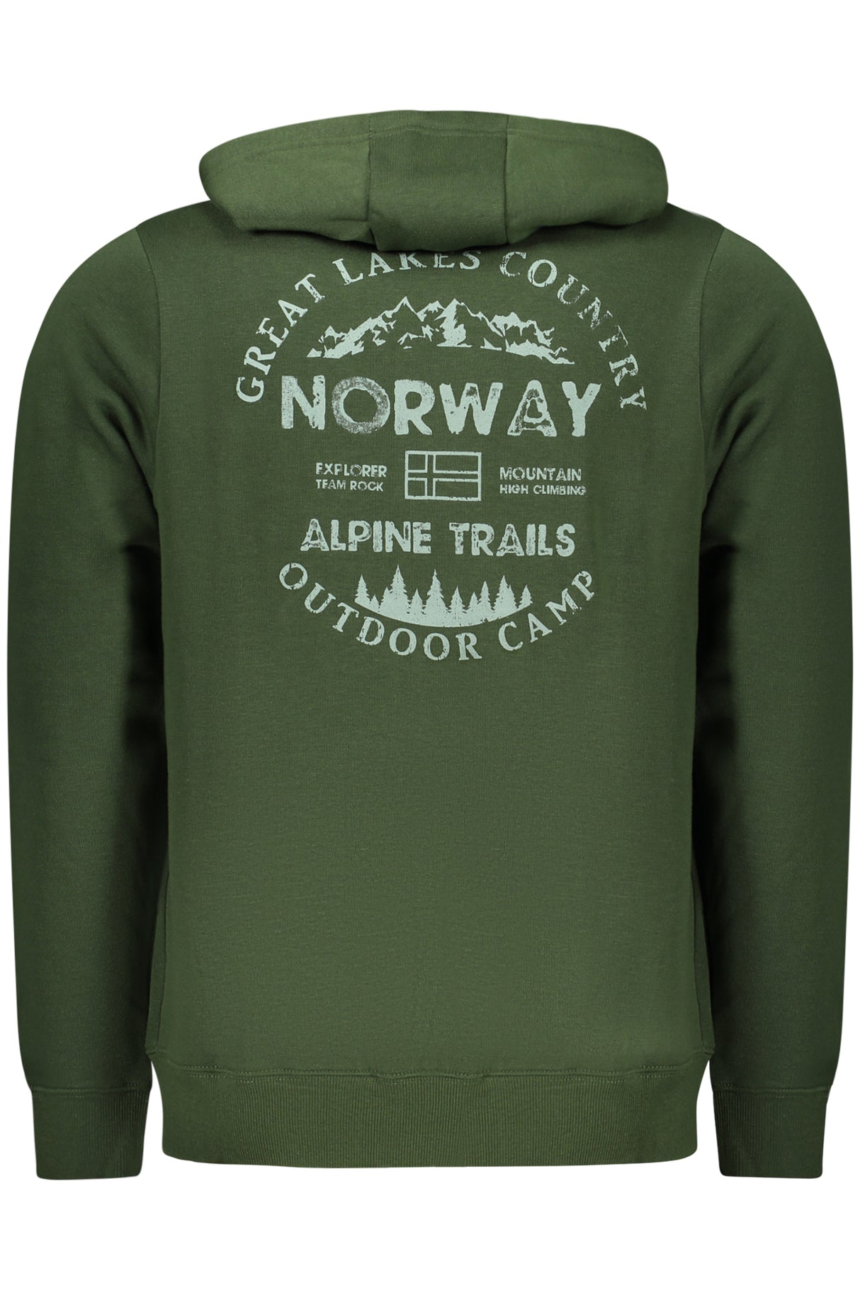NORWAY 1963 MEN'S GREEN ZIP-UP SWEATSHIRT