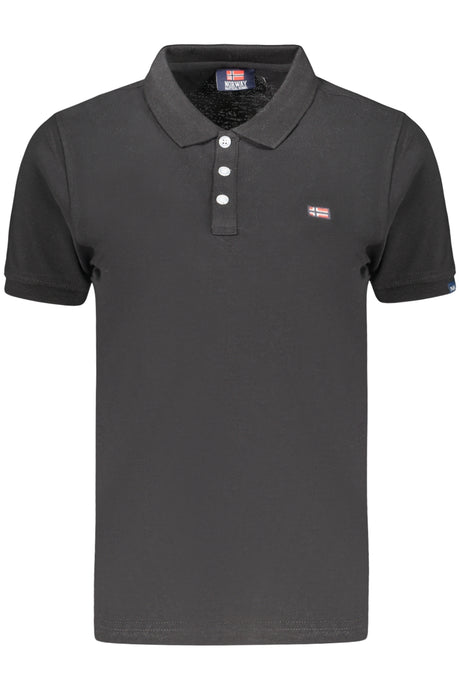 NORWAY 1963 WOMEN'S SHORT-SLEEVE POLO SHIRT, BLACK
