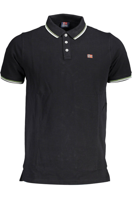 NORWAY 1963 MEN'S SHORT SLEEVE POLO BLACK
