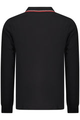 NORWAY 1963 MEN'S LONG-SLEEVED POLO SHIRT, BLACK