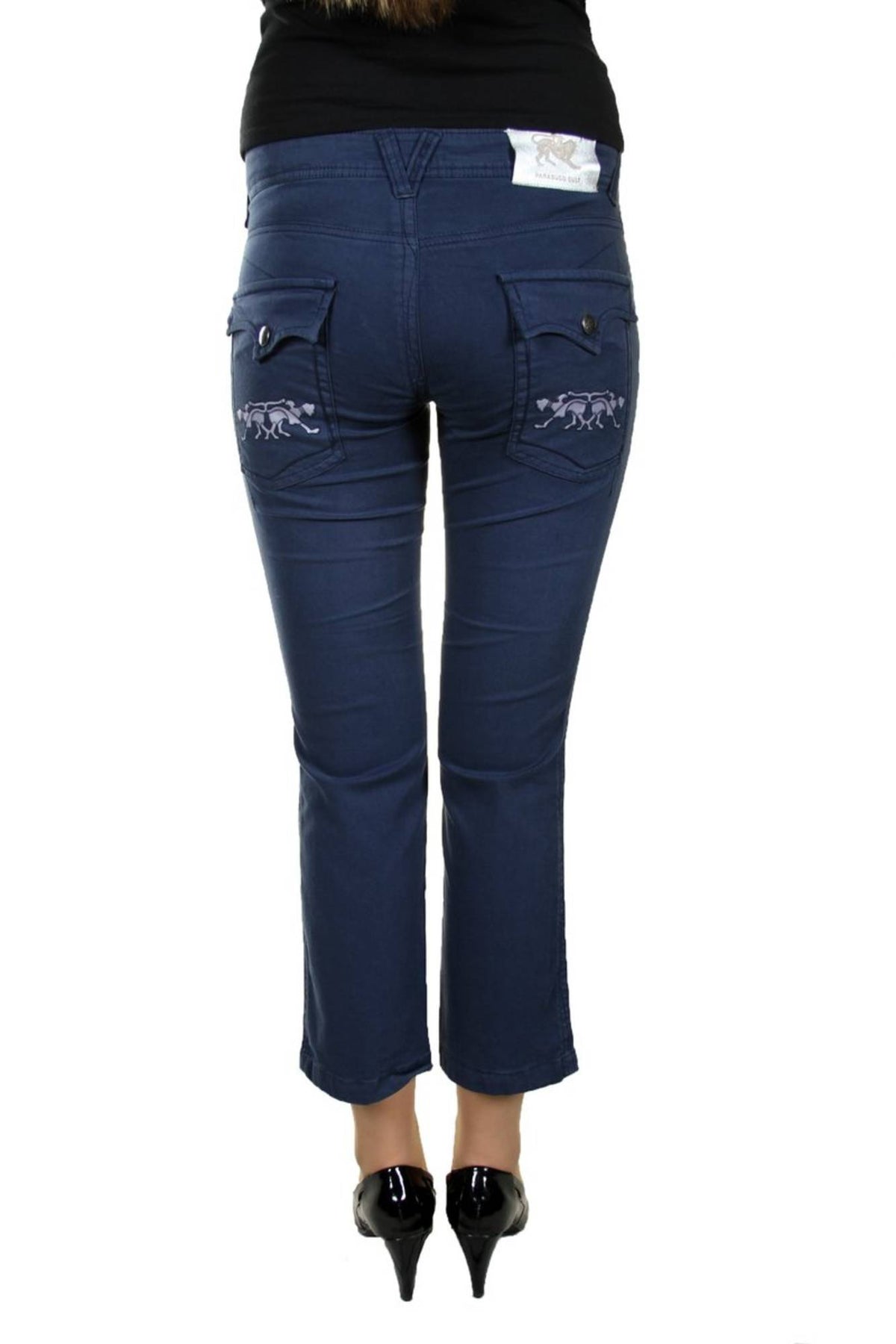 PARASUCO WOMEN'S BLUE PINOCCHIETTO PANTS
