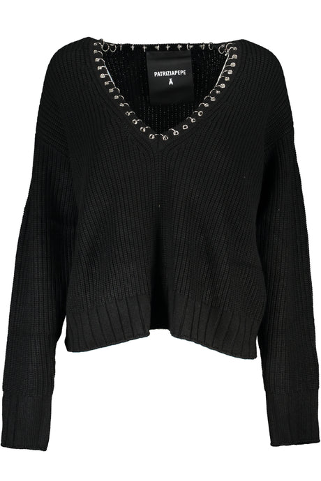 PATRIZIA PEPE WOMEN'S BLACK SWEATER