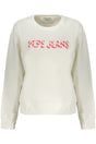 PEPE JEANS WOMEN'S WHITE ZIP-UP SWEATSHIRT