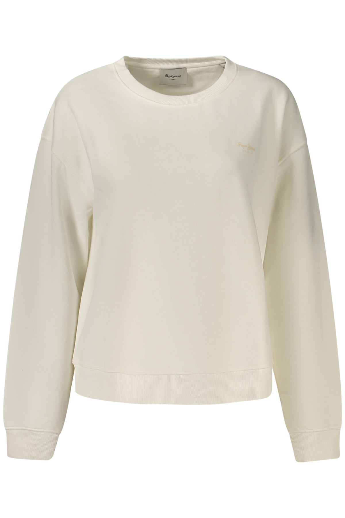 PEPE JEANS WOMEN'S WHITE ZIP-UP SWEATSHIRT