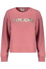 PEPE JEANS WOMEN'S PINK ZIP-UP SWEATSHIRT