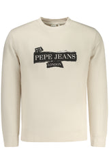PEPE JEANS MEN'S BEIGE ZIP-UP SWEATSHIRT