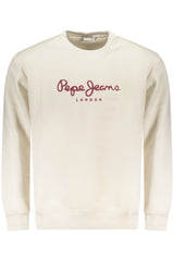 PEPE JEANS MEN'S WHITE ZIP-UP SWEATSHIRT