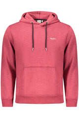 PEPE JEANS MEN'S RED ZIP-UP SWEATSHIRT