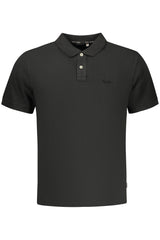 PEPE JEANS MEN'S SHORT-SLEEVE POLO SHIRT, BLACK