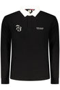 PEPE JEANS MEN'S LONG-SLEEVED POLO SHIRT, BLACK