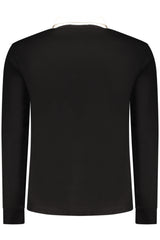PEPE JEANS MEN'S LONG-SLEEVED POLO SHIRT, BLACK