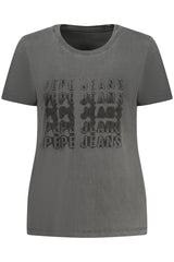 PEPE JEANS WOMEN'S SHORT-SLEEVE T-SHIRT BLACK