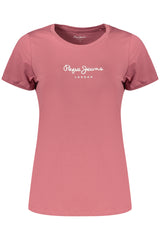 PEPE JEANS WOMEN'S PINK SHORT-SLEEVE T-SHIRT