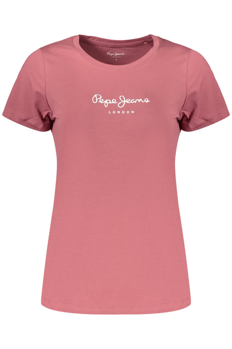 PEPE JEANS WOMEN'S PINK SHORT-SLEEVE T-SHIRT