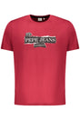 PEPE JEANS MEN'S SHORT-SLEEVED T-SHIRT, RED