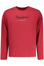 PEPE JEANS MEN'S LONG-SLEEVED T-SHIRT, RED