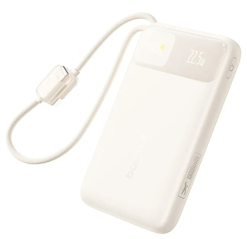Baseus Powerbank 22.5W 10000mAh + Display EnerFill FC11 Beige