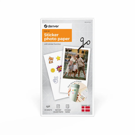 Denver PSP-61 Self Adhesive Printing Paper for MCP-6010 (Pack of 20 Sheets)
