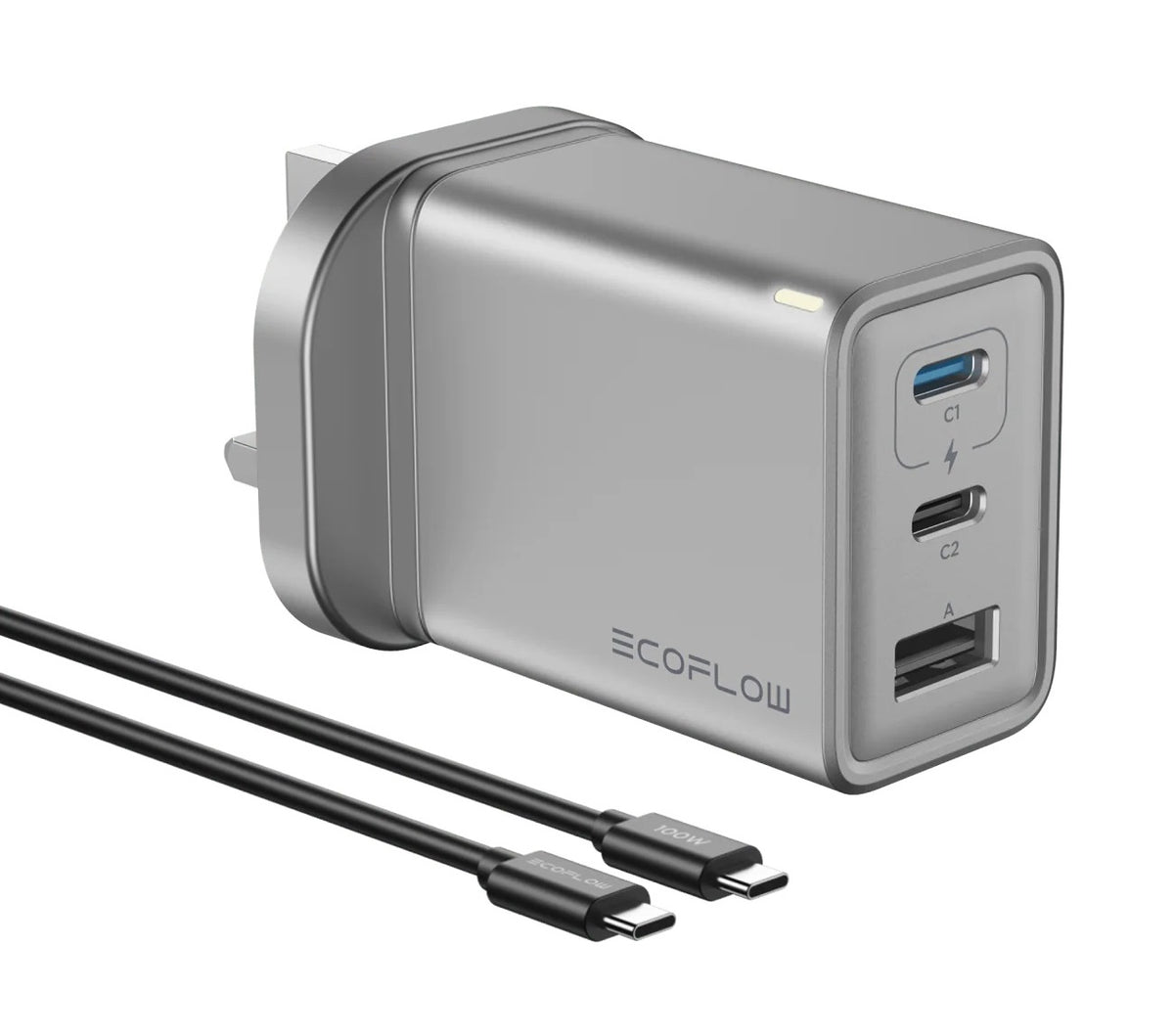 EcoFlow RAPID 65W GaN Charger UK including 100W USB-C Cable