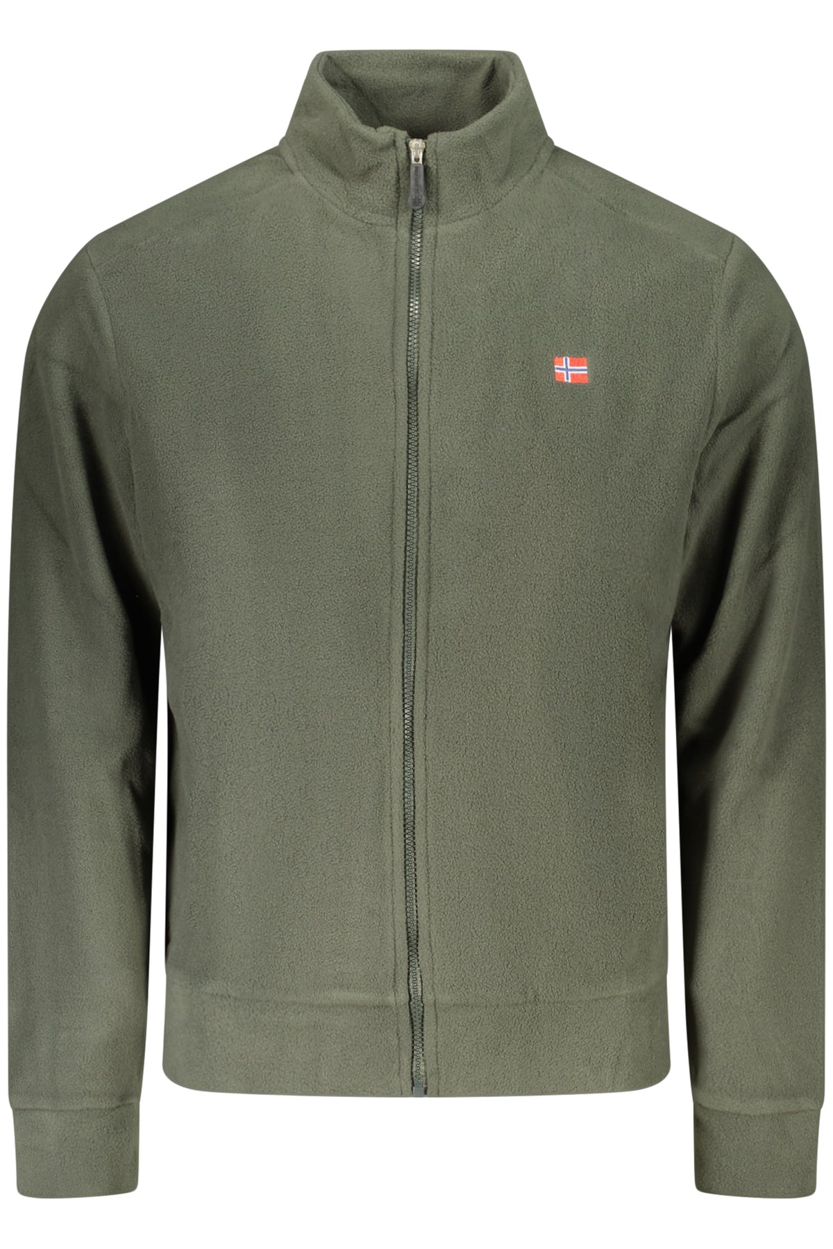 THE NORTH STONE MEN'S GREEN ZIP-UP SWEATSHIRT