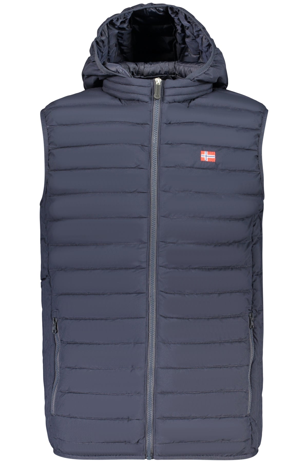 THE NORTH STONE MEN'S BLUE SLEEVELESS JACKET